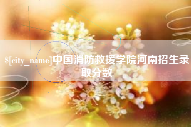 诸暨中国消防救援学院河南招生录取分数