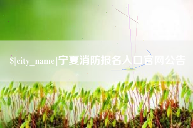 诸暨宁夏消防报名入口官网公告