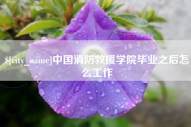 诸暨中国消防救援学院毕业之后怎么工作