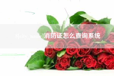 诸暨消防证怎么查询系统