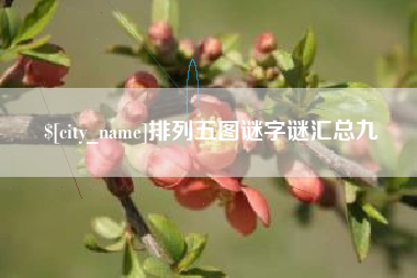 诸暨排列五图谜字谜汇总九