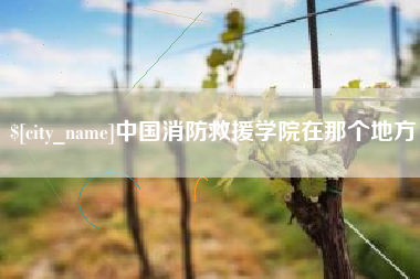 诸暨中国消防救援学院在那个地方