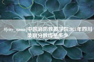 诸暨中国消防救援学院2021年四川录取分数线是多少