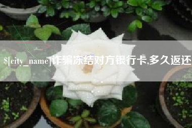 诸暨诈骗冻结对方银行卡,多久返还