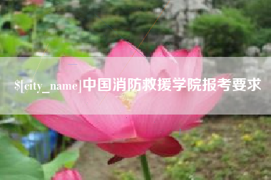 诸暨中国消防救援学院报考要求