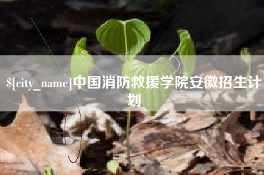 诸暨中国消防救援学院安徽招生计划