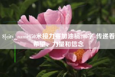 诸暨50米接力赛加油稿200字-传递着希望、力量和信念