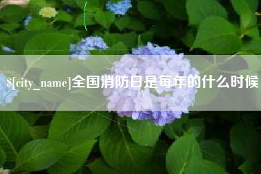 诸暨全国消防日是每年的什么时候