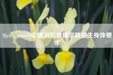 诸暨中国消防救援学院招生身体要求