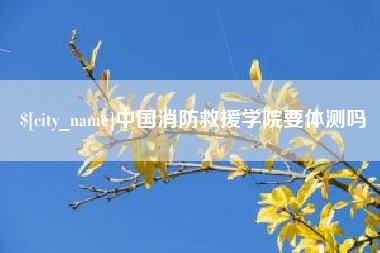 诸暨中国消防救援学院要体测吗