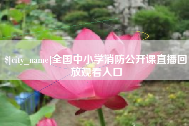 诸暨全国中小学消防公开课直播回放观看入口