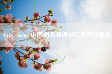 诸暨中国消防救援学院官网分数线