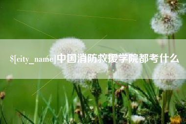 诸暨中国消防救援学院都考什么
