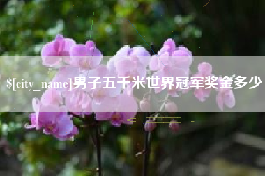 诸暨男子五千米世界冠军奖金多少