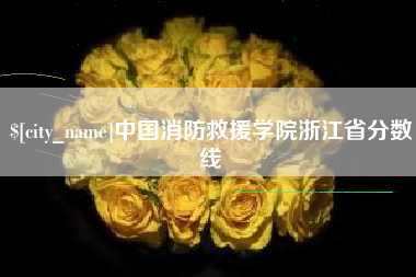 诸暨中国消防救援学院浙江省分数线