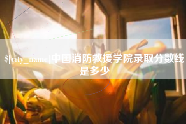 诸暨中国消防救援学院录取分数线是多少