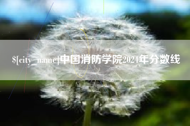 诸暨中国消防学院2024年分数线
