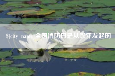 诸暨全国消防日是从哪年发起的