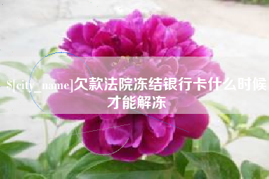 诸暨欠款法院冻结银行卡什么时候才能解冻