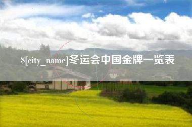 诸暨冬运会中国金牌一览表