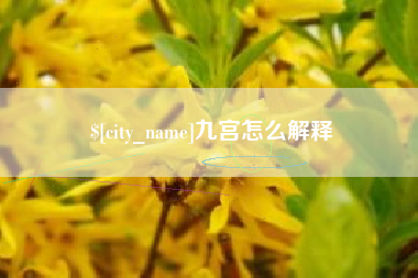 诸暨九宫怎么解释